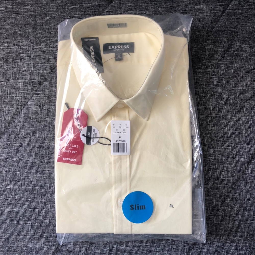 Express Performance Slim Fit Button Down